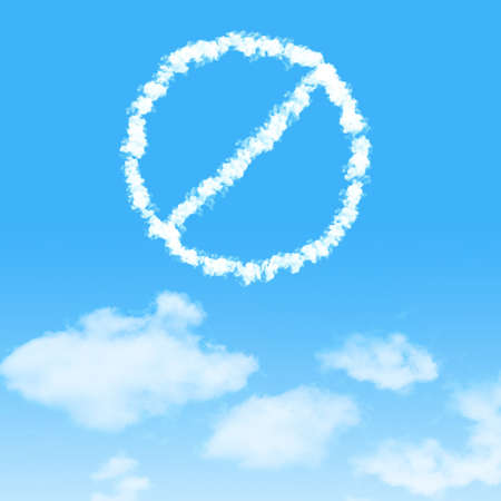 cloud icon with design on blue sky backgroundの写真素材
