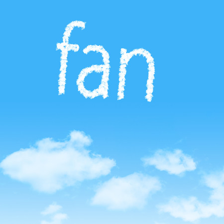 cloud icon with design on blue sky backgroundの写真素材