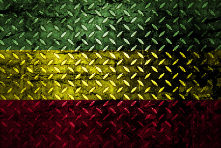 Red, yellow, green rasta flagの写真素材