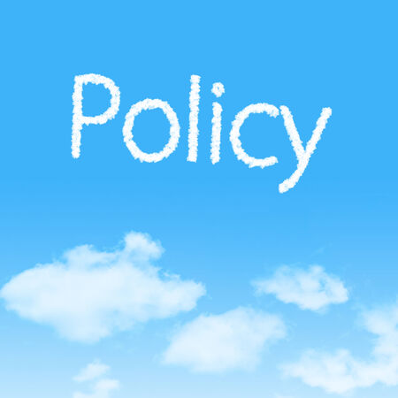  Policy cloud icon with design on blue sky backgroundの写真素材