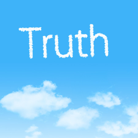 Truth  cloud icon with design on blue sky backgroundの写真素材