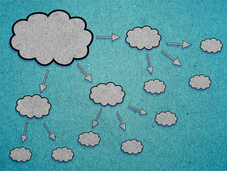 Cloud services paper backgroundの写真素材