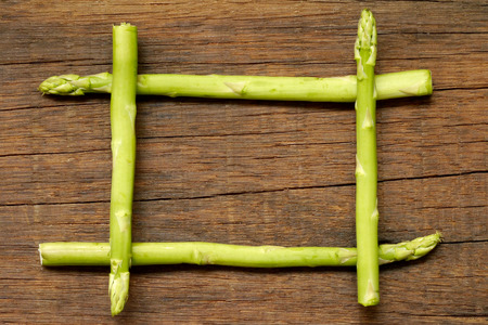 asparagus  on  wooden の写真素材