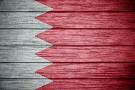  flag of bahrain Background texture woodの写真素材
