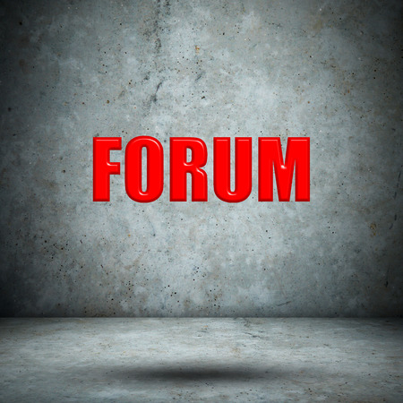 FORUM on concrete wallの写真素材