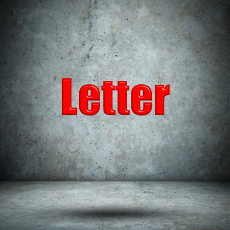 Letter concrete wallの写真素材