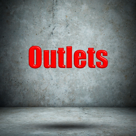 Outlets concrete wallの写真素材