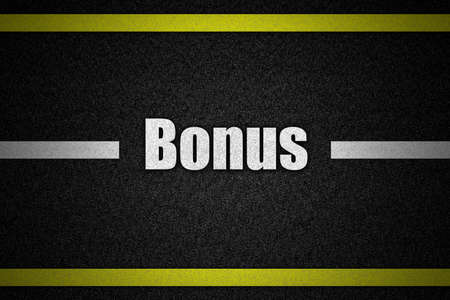 Traffic  road surface with text Bonusの写真素材