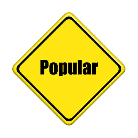  yellow road sign on white backgroundの写真素材