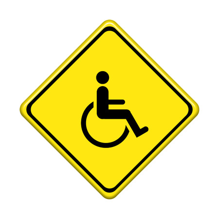  yellow road sign on white backgroundの写真素材