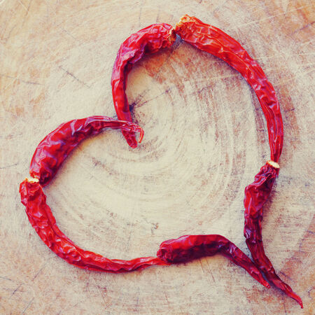 dried pepper old retro vintage styleの写真素材