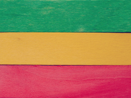 Background wood green, yellow, red old retro vintage styleの写真素材