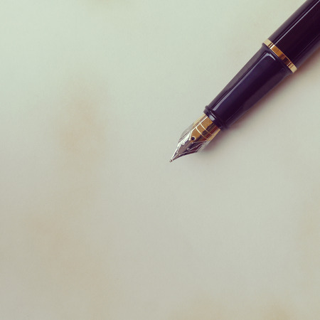 papers and pen old retro vintage styleの写真素材