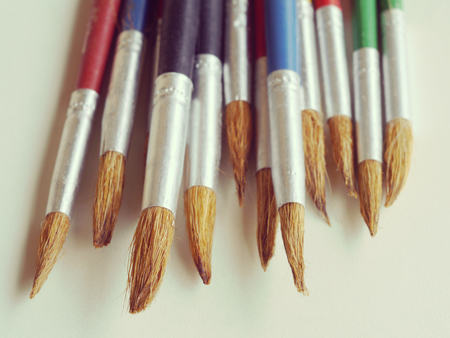 paint brush old retro vintage styleの写真素材