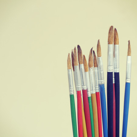 paint brush old retro vintage styleの写真素材