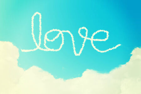 Love is in the air with retro filter effectの写真素材