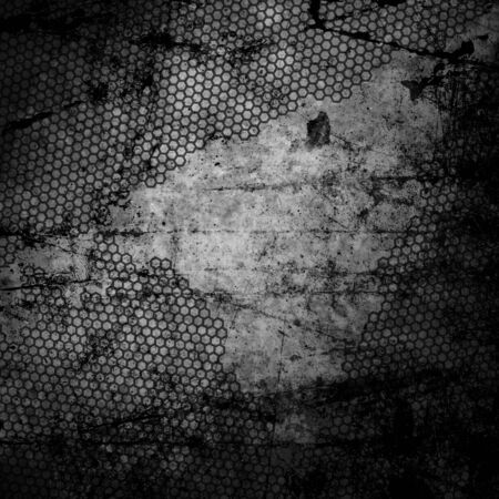Black and white grunge background textured on concrete wallの写真素材
