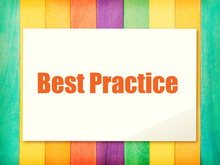 text on paper and wood colorful Background old retro vintage styleの写真素材