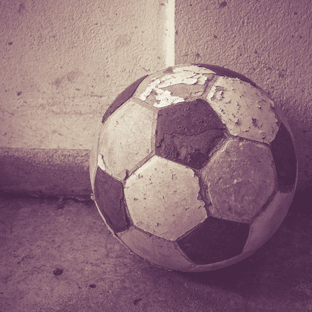 old foot ball with filter effect retro vintage styleの写真素材