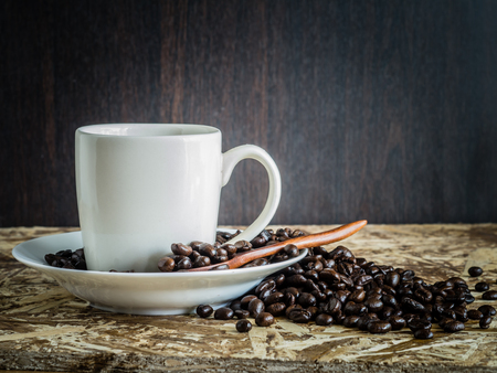 Coffee with filter effect retro vintage styleの写真素材