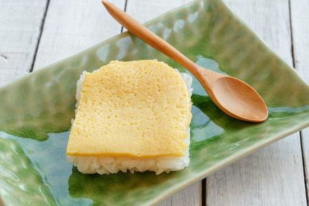 Thai custard with sticky riceの写真素材