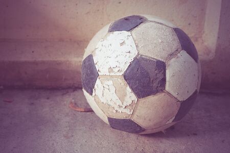 old foot ball with filter effect retro vintage styleの写真素材
