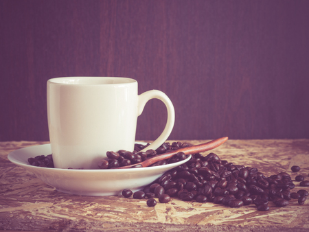 Coffee with filter effect retro vintage styleの写真素材