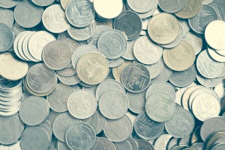 Thai Coin Money with filter effect retro vintage styleの写真素材