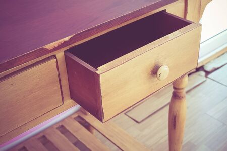 wooden drawers old vintage retro styleの写真素材