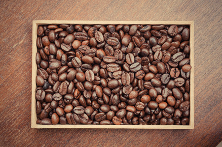 Coffee Beans with filter effect retro vintage styleの写真素材