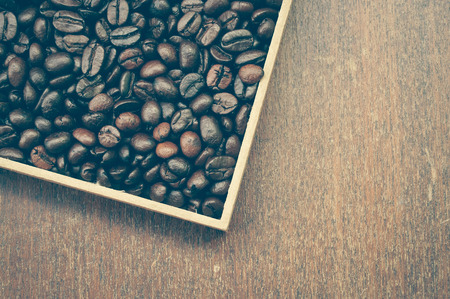 Coffee Beans with filter effect retro vintage styleの写真素材