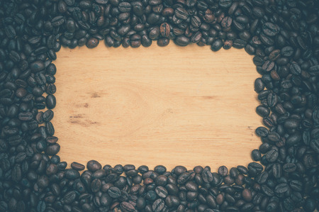 Coffee Beans with filter effect retro vintage styleの写真素材
