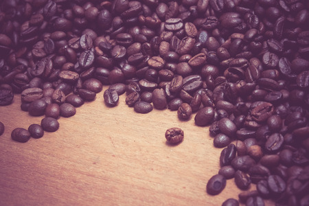 Coffee Beans with filter effect retro vintage styleの写真素材