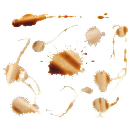 coffee stain on white backgroundの写真素材