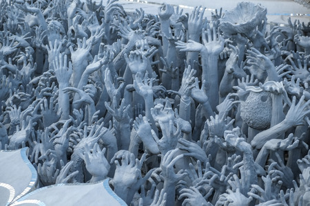 Wat Rong Khun,Chiangrai, Thailandの写真素材