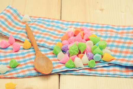 Aalaw thai candy dessert with filter effect retro vintage styleの写真素材