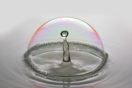 water drop in bubble