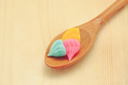 Aalaw thai candy dessert with filter effect retro vintage style