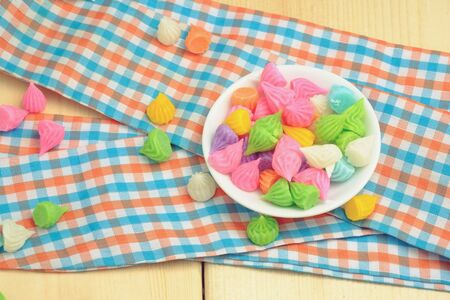 Aalaw thai candy dessert with filter effect retro vintage styleの写真素材