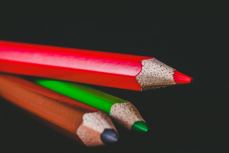 Color pencils with filter effect retro vintage styleの写真素材