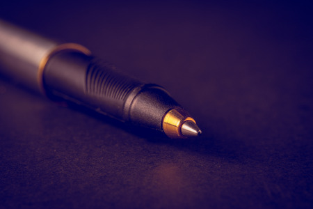 pen with filter effect retro vintage styleの写真素材