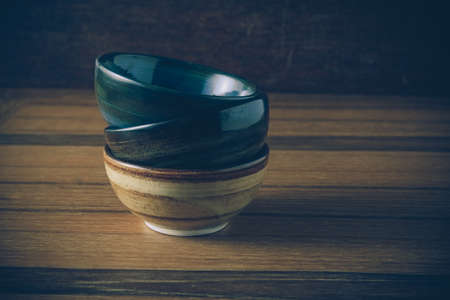 bowl with filter effect retro vintage styleの写真素材