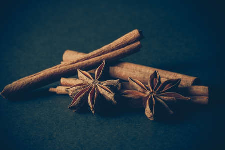 cinnamon sticks with filter effect retro vintage styleの写真素材