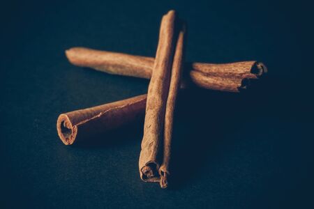 cinnamon sticks with filter effect retro vintage styleの写真素材