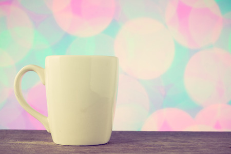 Coffee cup with filter effect retro vintage styleの写真素材