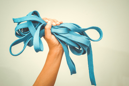 Rope and handwith filter effect retro vintage styleの写真素材