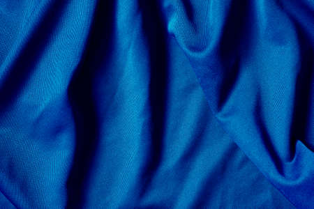 blue fabric cloth background textureの写真素材