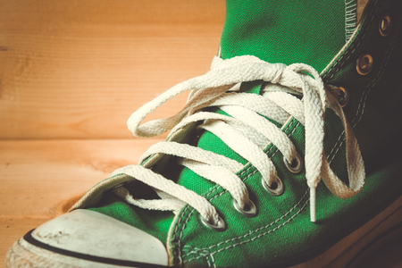 sneakers with filter effect retro vintage styleの写真素材