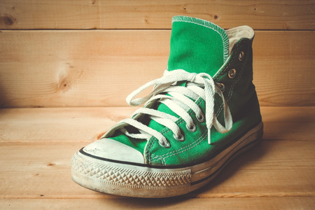 sneakers with filter effect retro vintage styleの写真素材
