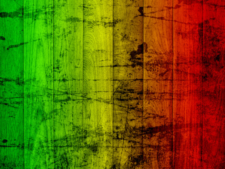 grunge background reggae colors green, yellow, redの写真素材